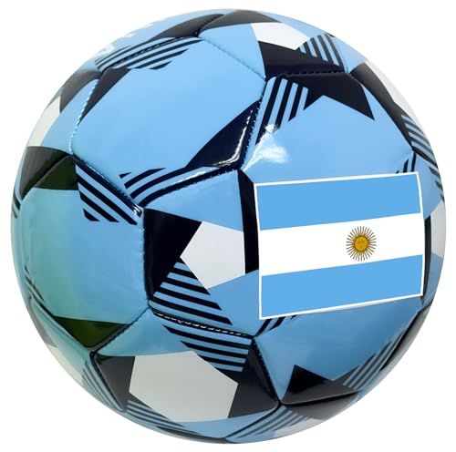 Icon Sports Argentina Soccer Ball, Size 5 and 4, Argentina Flag Ball National Team World Cup Country - size: 4