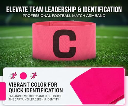 Soccer Captain Armband,Flexible Adjustable scalable Design,Sports Team Armband,Elasticated for Captains in Matches,practices,tournaments