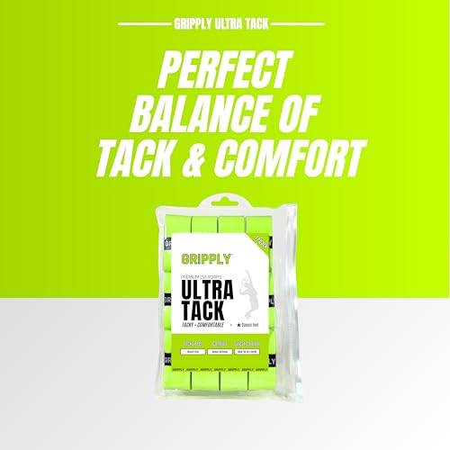 Ultra Tack Premium Overgrips, Tacky and Comfortable Racket Grip Tape for Tennis, Pickleball & Padel Rackets, Sweat-absorbant Racquet and Paddle Handle Tape for Control