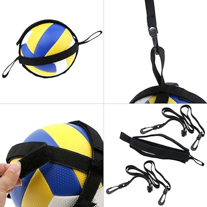 Nylon Volleyball Spike Trainer Set, Adjustable & Portable Hanging Solo Practice Trainer Aid for Beginners Practicing Serving/Great Volleyball Spike Training System