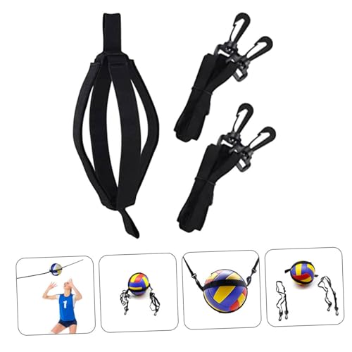 SUPVOX 2 Sets Volleyball Training Belt Volleyball Practice Equipment Vertical Jump Trainer Volleyball Exercise - color: Blackx2pcs, size: 87x1.3cmx2pcs
