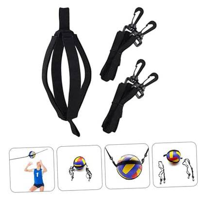 SUPVOX 2 Sets Volleyball Training Belt Volleyball Practice Equipment Vertical Jump Trainer Volleyball Exercise - color: Blackx2pcs, size: 87x1.3cmx2pcs