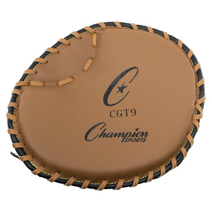 Champion Sports 11.5" Fielder's Glove - Synthetic Leather Front and Back for Comfort Grip | Double Bar Open Web and Conventional Back Design for Versatility | Age: Elementary | Right-Handed Glove
