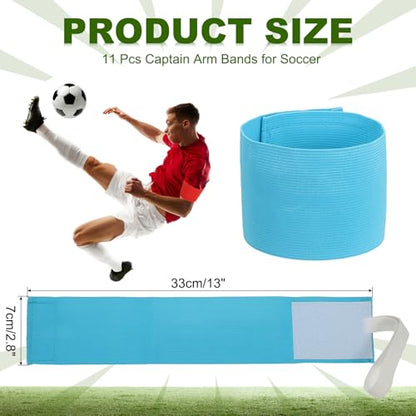 PATIKIL Soccer Captain Armband, Captain Arm Bands for Soccer Elastic Captain Arm Band Sports Captain Armband - color: Sky Blue