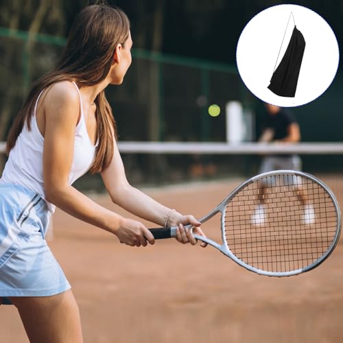 M METERXITY Tennis Racket Cover Bag - Velvet Pouch Tennis Racquet Bag, Single Shoulder, Apply to Tennis Sports (82 x 34 Cm, Black)