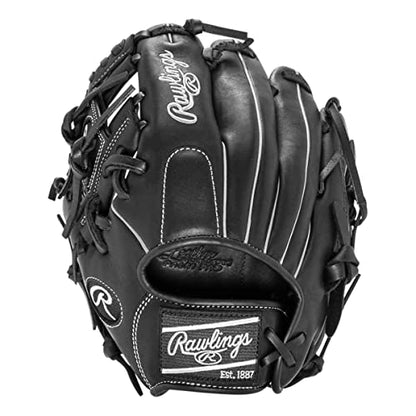 Rawlings Gamer Contour Series Utility Baseball Glove | Youth | Travel | Infield | Outfield | First Base | Black | Right Hand Thrower | Left Hand Thrower