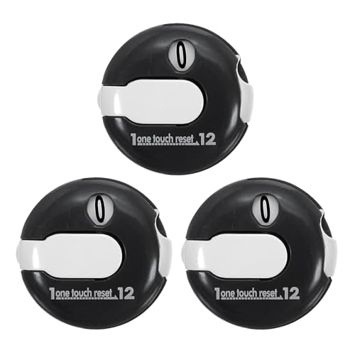 PATIKIL Golf Score Counter Mini Golf Shot Stroke Attachment Counter Clicker Clip for Golfers Glove Bag Hat - color: Red Black