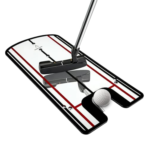 Putting Mirror Alignment Training Aid – Golf Putting Practice Tool for Improved Accuracy & Consistency Indoor Outdoor
