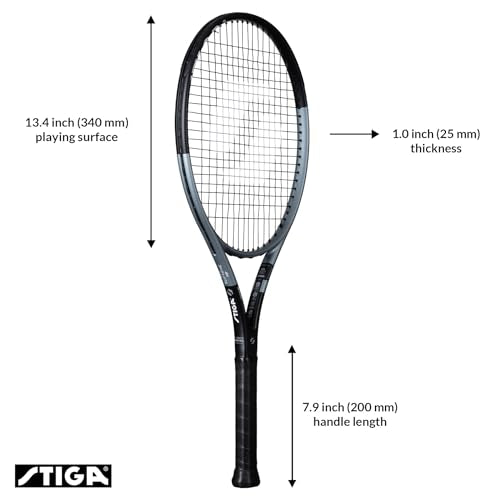 STIGA Tennis Racket Supreme 26 JR, Lightweight Pre-Strung Speed Racket for Junior Tennis Players (9-12yrs)