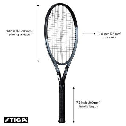 STIGA Tennis Racket Supreme 26 JR, Lightweight Pre-Strung Speed Racket for Junior Tennis Players (9-12yrs)