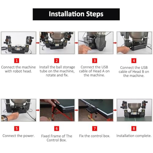 Ping Pong Training Robot Automatic Table Tennis Machine S1001 for Training, Table Tennis Robot Automatic Ball Practice Machine for Training 100+ Balls, 4-40m/S Speed