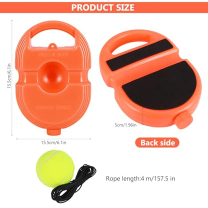 ALLOMN Solo Tennis Trainer Rebound with 3 String Balls, Solo Practice Rebound Ball for Adults, Portable Tennis Training Equipment for Beginners Sport Exercise, Tennis Rebounder Kit.