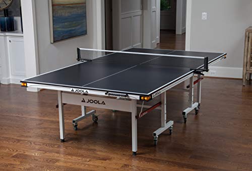 JOOLA Rally TL Professional MDF Indoor Ping Pong Table w/Quick Clamp Table Tennis Net & Post Set - 10 Minute Easy Assembly - Corner Ball Holders - Tournament Quality - Includes Playback Mode - size: 18mm