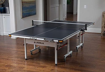 JOOLA Rally TL Professional MDF Indoor Ping Pong Table w/Quick Clamp Table Tennis Net & Post Set - 10 Minute Easy Assembly - Corner Ball Holders - Tournament Quality - Includes Playback Mode - size: 18mm