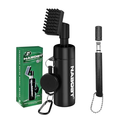 Golf Towel and Brush Set, Premium Golf Towel(16x16 inch) & Squeeze Water Bottle, Essentials Golf Accessories for Men - color: 2PCS(Brush & Groove Sharpener)