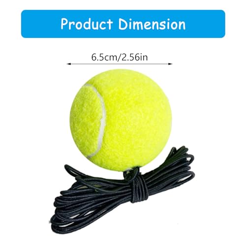 5Pcs Tennis Balls Beginner Training with Elastic String Rebounds Practice Tool Easy to Use and Tennis Trainer Replacement Tool