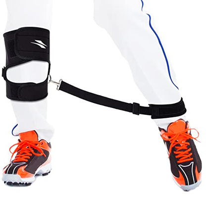 Wettarn Baseball Training Aid Softball Training Harness Baseball Practice Equipment for Stepping Out Leg Pulling Out Overstriding Lunging - color: Black