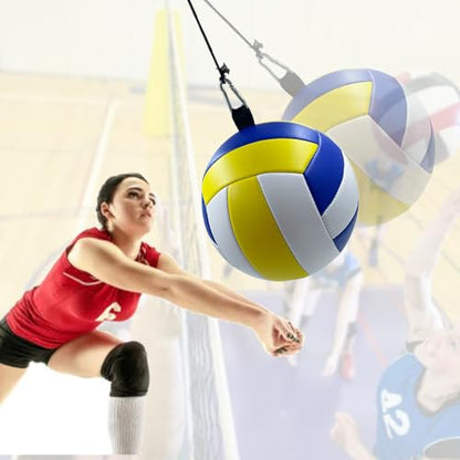 Volleyball Training Equipment Aid,Volleyball Spike Trainer,Suitable for Serving,Spike and Jump Training,Equipped with Elastic Ropes for Hanging and Practice Volley Ball.-One Ear