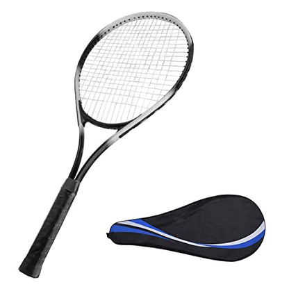 Tennis Racket, with Carry Bag 27 Inch Tennis Racket Single Tennis Racquet Beginner Competition Training Set Tennis Set for Adults Student Women Men - color: Black