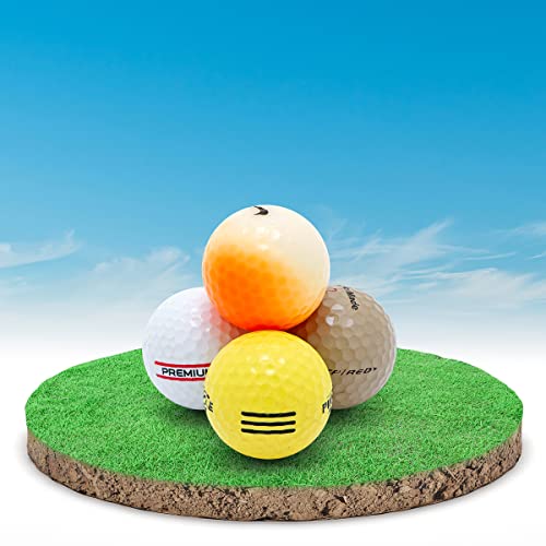 Recycled Hit-Away Used Golf Balls - Cheap Bulk Golfballs Perfect for Practice & Range Hitting - Mix Comes in a Mesh Ball Carrying Bag