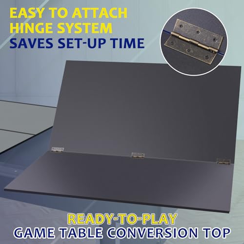 Ping Pong Table Topper for Pool Table, Foldable Ping Pong Table Top with Net Set, Portable Table Tennis Conversion Top Includes Foam Padding for Protection, Easy Conversion