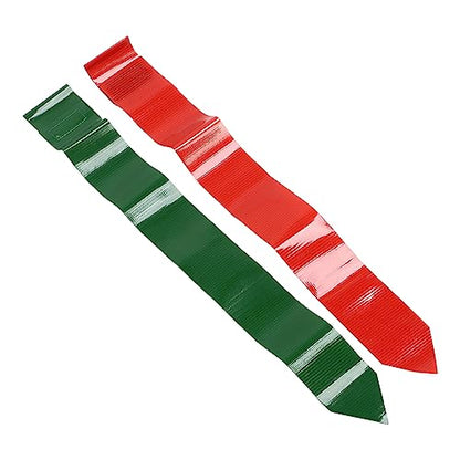 Flag Football Set for 10 Players, Wireless Flag Football Belts with 30 Flags and 4 Cones, PVC Waist Belt Kit for Youth Training and Outdoor Games (Red+Green)
