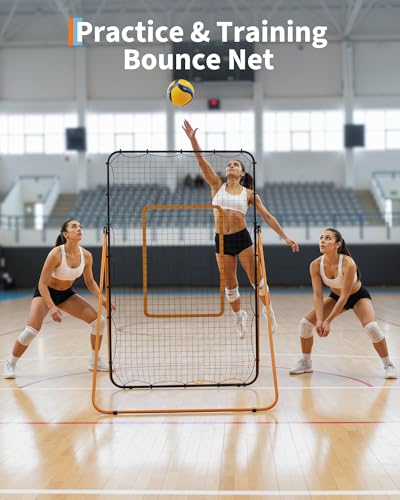 GAOMON32FT Volleyball Practice Net Kit - color: Black&Yellow, size: 7 feet by 4 feet
