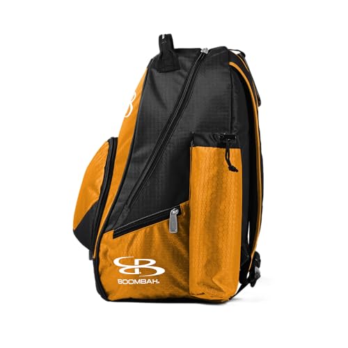 Boombah Tyro Baseball/Softball Bat Backpack - 20" x 15" x 10" - Holds 2 Bats up to Barrel Size of 2-5/8" - color: Black/Gold