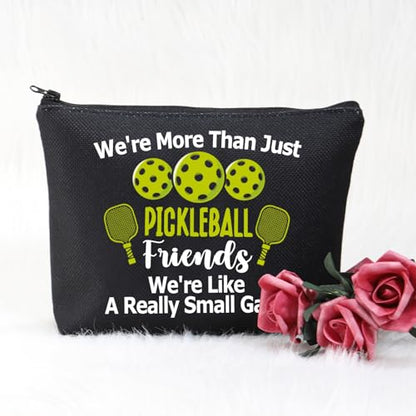 POFULL Pickleball Player Paddleball Gift We're More Than Just Pickleball Cosmetic Bag for Pickleball Lovers
