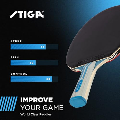 STIGA Ping Pong Paddles - 2mm Tournament-Approved Sponge - Flared Handle for Enhanced Control - Competitive Table Tennis Racket for Family Fun - Multiple Styles & Performance Levels Available - style: Summit