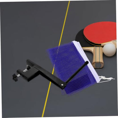 Portable Table Tennis Net and Post Set Elastic Mesh Net for Indoor Outdoor Use Easy Installation Compatible with Any Table