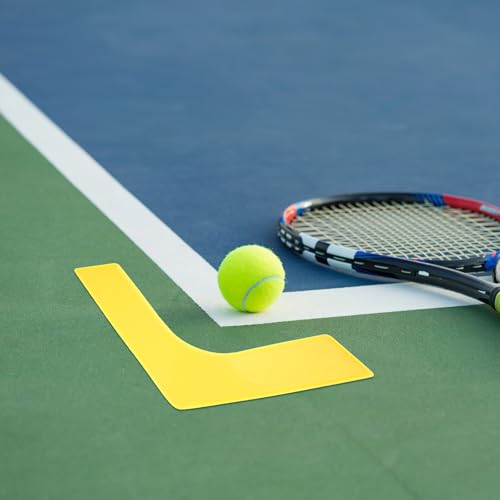 Tennis Training Marker Set with Carpet Sports Court Markers, 18pcs Football and Basketball Field Marking Equipment for Outdoor and Indoor Sports Training