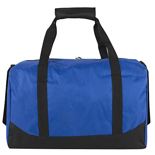 24 Pack Bulk Duffle Bags Wholesale by the Case for Homeless, Sports Teams, and Duffle Bags for Foster Kids (All Blue Pack) - color: All Blue Pack