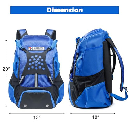 Baseball Backpack for Youth, Boys, Adults - Bat and Softball Equipment Bag With Glove Holder, Helmet, Shoes Compartment - T-Ball Accessories and Baseball Gifts