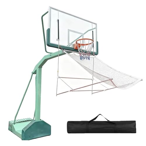 Basketball Return Attachment, Basketball Rebounder for Shooting Practice, Portable Shot Hoop Trainer with Storage Bag for Indoor & Outdoor Use