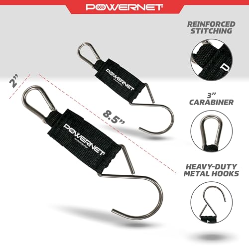 PowerNet Dugout Organizers, Softball & Baseball Bat Fence Rack, Multi-Clip Gear Hanger, Two Fence Hooks or Dugout Bundle, Baseball Coaching Accessories, Baseball Equipment Dugout Organizer with Hooks - style: Fence Hooks