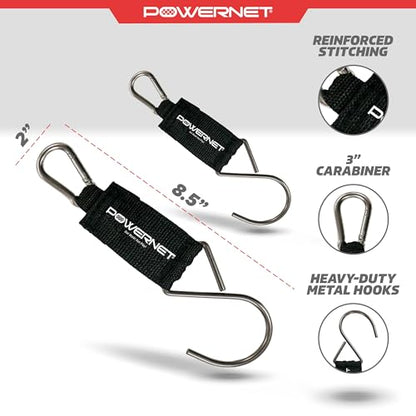 PowerNet Dugout Organizers, Softball & Baseball Bat Fence Rack, Multi-Clip Gear Hanger, Two Fence Hooks or Dugout Bundle, Baseball Coaching Accessories, Baseball Equipment Dugout Organizer with Hooks - style: Fence Hooks
