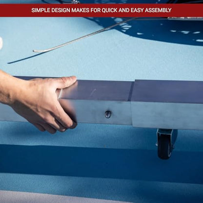 Dominator PRO MAX Portable Pickleball Net - Heavy Duty Portable Regulation Pickleball Net - USAPA Compliant Net - Indoor/Outdoor Aluminum Rust Proof Frame w/Adjustable Net Tension & Locking Wheels