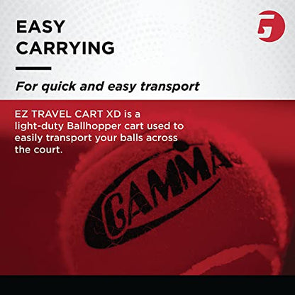 GAMMA Sports EZ Travel Cart, Tennis & Pickleball Hopper, Padel, Portable Compact Design, Sturdy Lightweight Construction, EZ Bags, 150 or 250 Capacity, Premium Carrying Case Included - size: 150 Ball, style: Previous Cart