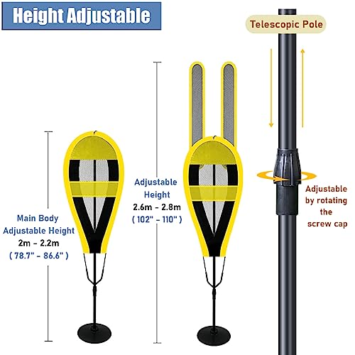 LXLZYXSF 2 Pcs Adjustable Height Dummy Defender for Basketball Volleyball Soccer Football, Training Equipment - Moveable Hands & Round Base, Husband & Child Gift