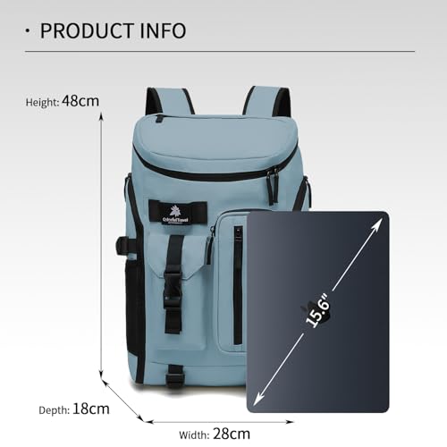 Kalesi Gym Duffle Tennis Bag Backpack 4-Way Waterproof with Shoes Compartment for travel Sport Hiking laptop (Grayish blue) - color: Grayish Blue