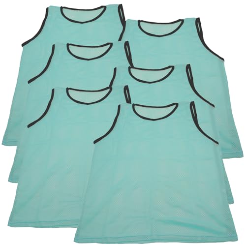 BlueDot Trading Adult & Youth Scrimmage Training Vests for Soccer, Basketball & More – Available in 1, 6, 12, 24 Packs - color: Sky Blue, style: Youth 6 Pack