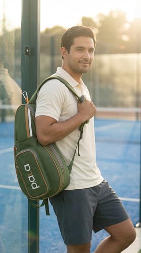 P.ala Multi-Sport Crossbody Padel Bag – Fits 2 Padel Rackets, Lightweight 2.07 lb, Fence Hook, 13” Device Sleeve, Compact Racket Bag for Padel, Tennis & Pickleball