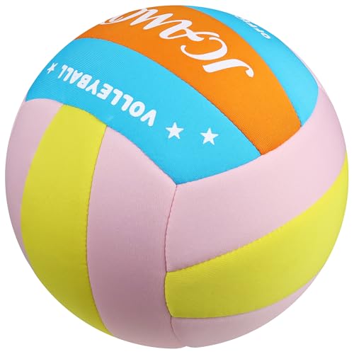 Soft Volleyball, Soft and Delicate to The Touch, Not Easy to Pill, Official Standard Size, Safe and Quiet, Perfect Choice for Family Training, Games and Gifts of All Ages - color: Double Pink