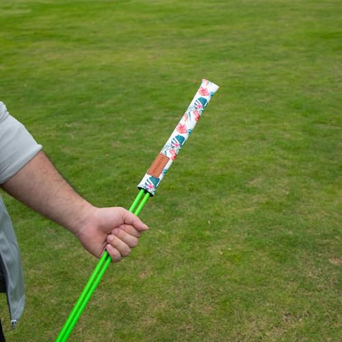 Golf Alignment Stick Cover Premium Leather Perfect Cover for Alignment Sticks Stylish Design Alignment Sticks Holder Golf Club Protector Holds 2 Sticks (for Golf Alignment Stick)