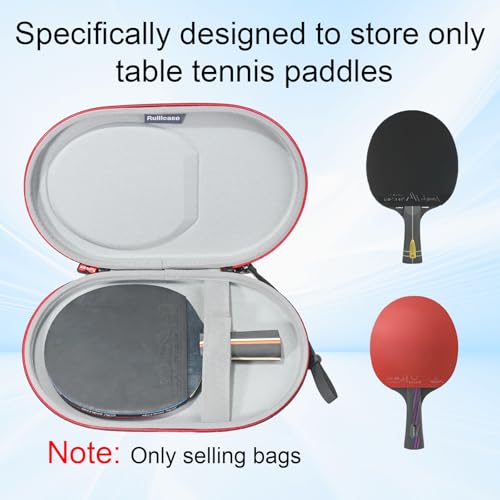 Carrying Case for Ping Pong Paddles/Table Tennis Paddles, Hard Protecitve Bag with Adjustable Wrist Strap, Compact Design Portable Lightweight (Case Only) - color: Black