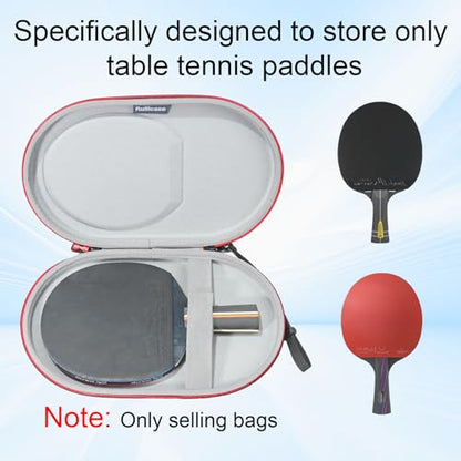 Carrying Case for Ping Pong Paddles/Table Tennis Paddles, Hard Protecitve Bag with Adjustable Wrist Strap, Compact Design Portable Lightweight (Case Only) - color: Black