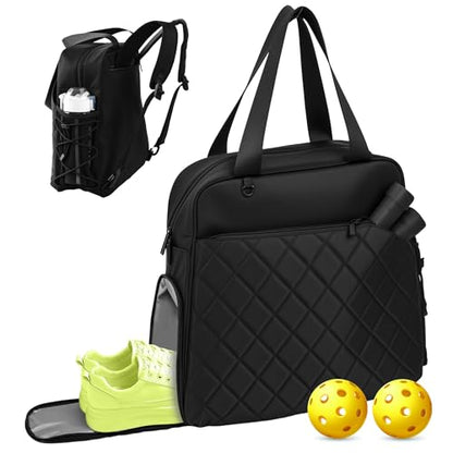 Pickleball Paddle Bag,Large Pickleball Bag for Men & Women,Waterproof Paddle Bag,Stylish Quilted Pickleball Bag,Fits All Paddles,Ideal Pickleball Gifts