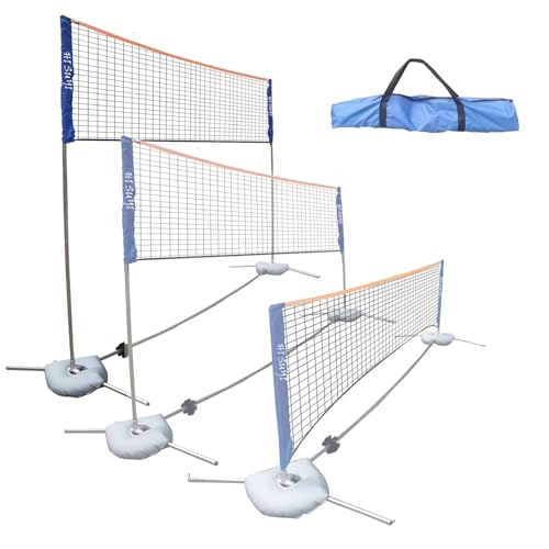 Portable Height Adjustable Badminton Volleyball Tennis Net Set Multi-Purpose Sports Equipment with Poles Stand and Carry Bag for Kids Adult Outdoor Exercise - color: 4.1m/13ft