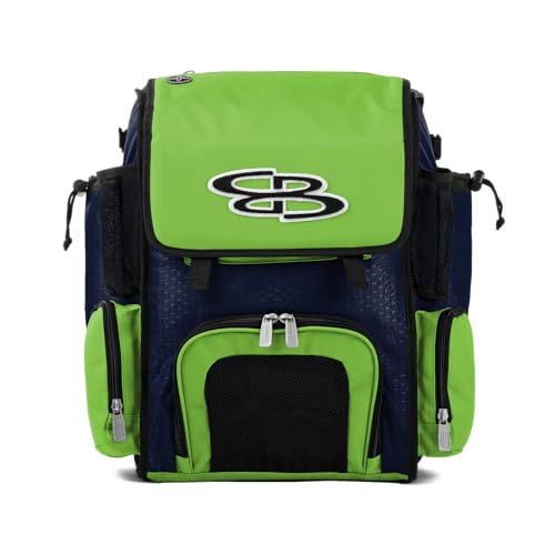 Boombah Superpack Mini Bat Pack - 8" x 12.5" x 18" - Multiple Colors - color: Navy/Lime Green_C23